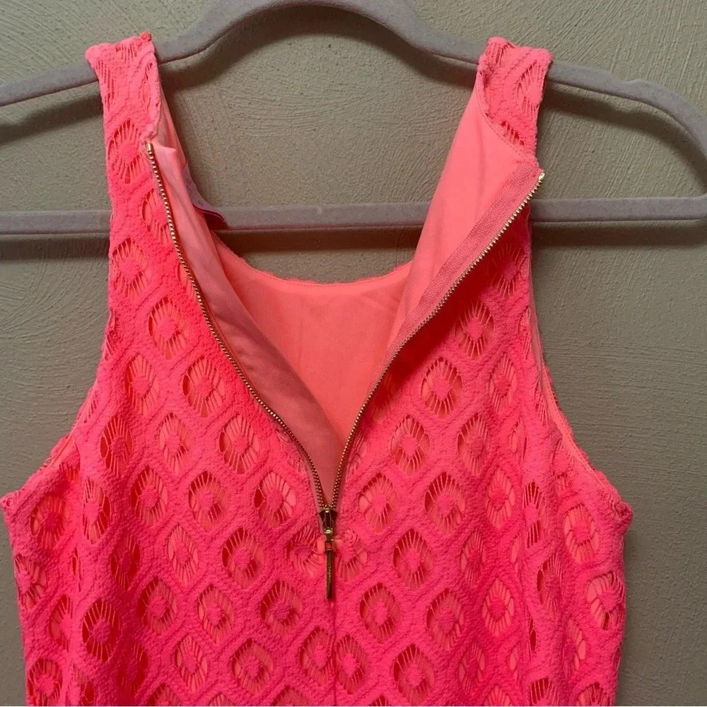 Lilly Pulitzer Marquette Shift Dress in Dragonfruit Island Time Lace Ombre XS - Picture 7 of 11